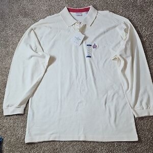 Bugle Boy Cream Long Sleeve Polo‎